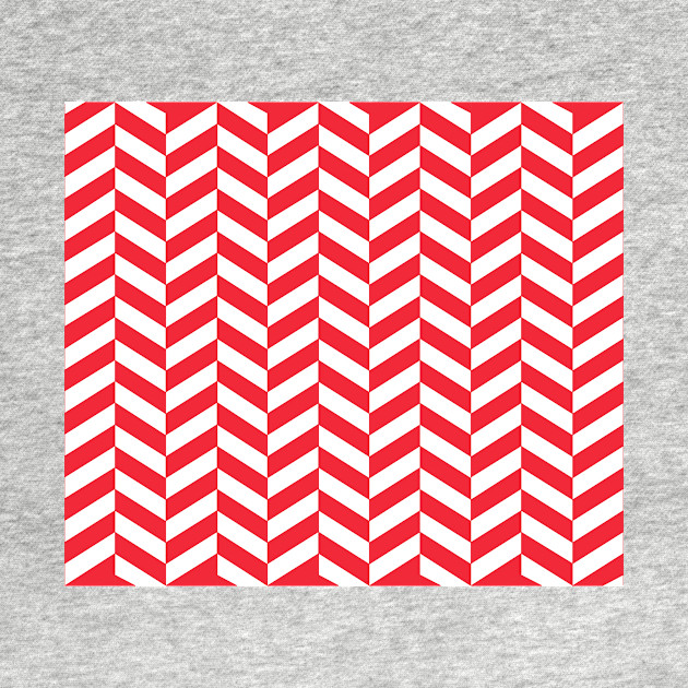 Herringbone Pattern - Red by NolkDesign